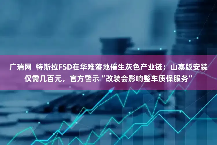 广瑞网  特斯拉FSD在华难落地催生灰色产业链：山寨版安装仅需几百元，官方警示“改装会影响整车质保服务”